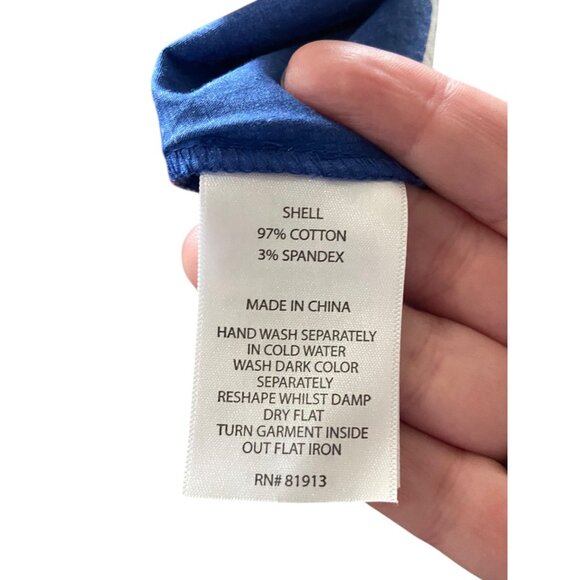 Plenty By Tracy Reese Amy Chevron Print Dress Blue Size 6 Coastal Pride #Boho - Picture 4 of 15